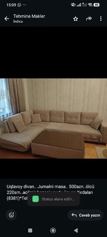 kunc diva: Künc divan, Açılmayan, Bazasız — 1