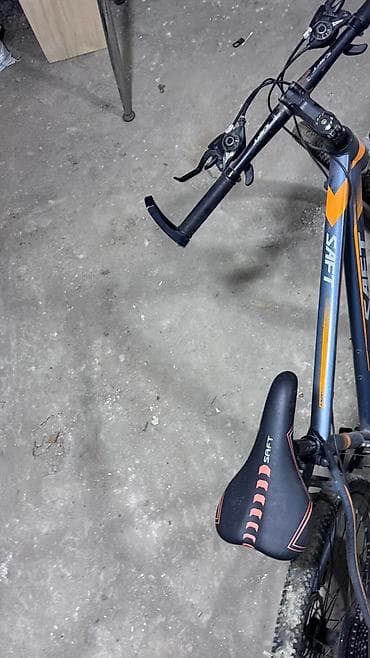 bike: SAFT dağ velosipedi - Güclü alüminium tipli çərçivə, boz-portağal — 6