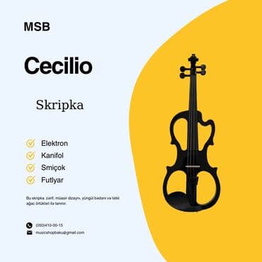 виолончель музыкальный инструмент: Cecilio elektron skripka — 1