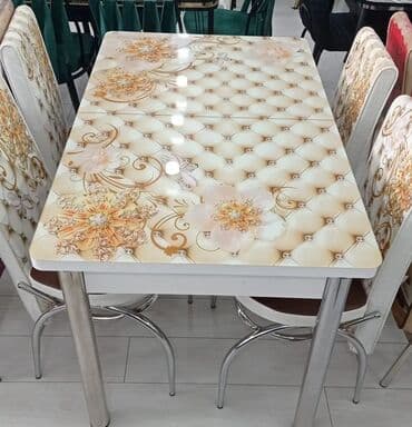 metbext moyka: Mətbəx üçün, Yeni, Açılan, Dördbucaq masa, 4 stul — 6