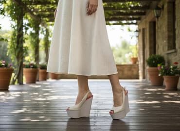 kicik dabanlı ayaqqabı: Beji rəngdə platformalı qadın sandaletlər - Model: Açıq burunlu — 2