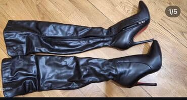 qadın çəkmə: Ölçü: 39, rəng - Qara, İşlənmiş — 1