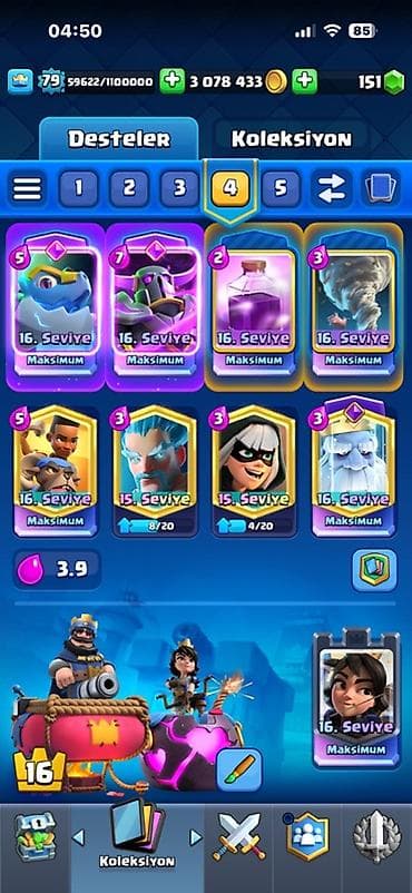 Kişi ayaqqabıları: Clash Royale hesabı – CARVİZ Klanda satılır - Kral səviyyəsi: 79 - — 7