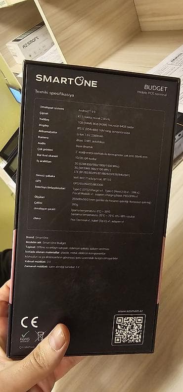 Kassa avadanlığı: SmartOne Budget – mobil POS terminal Xüsusiyyətlər: - Əməliyyat — 2