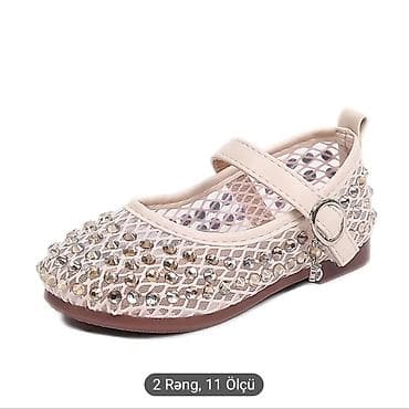 yeni il corablari: Qız uşaqları üçün bəzəkli baletkalar - Dizayn: Mesh torlu üst hissə — 1