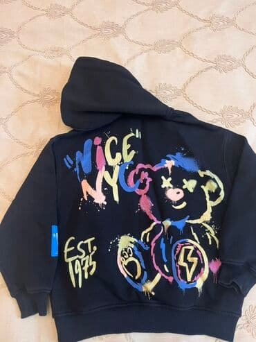 uşaqlar üçün kapüşonlu jiletkalar: ZARA uşaq hoodie - Rəng: qara - Ölçü: 134 (etiketdə göstərilir) - — 2