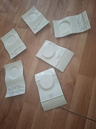 sufrə: Boşqablar, 6 ədədli dəst, rəng - Ağ, Keramika — 1