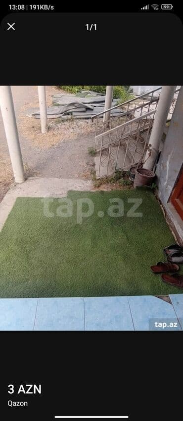 yuxuda rezin görmək: Məhsul: Süni qazon örtüyü Təsvir: - Yaşıl rəngli süni qazon parçası - — 1