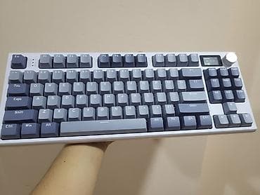 ТВ и видео: Attack Shark K86 Mexanik klaviatura – tam ölçülü, ağ/göy-boz rəng — 3