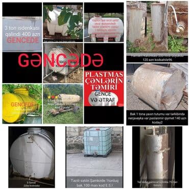 çənlər: Bak, Plastik, 1000 l l, İşlənmiş, Ünvandan götürmə — 1