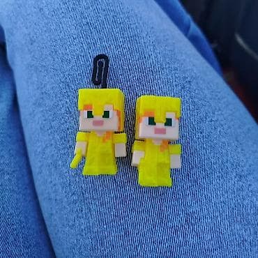Бижутерия: Pixel üslubunda sarı geyimli fiqurlar – 2 ədəd - Dizayn — 1