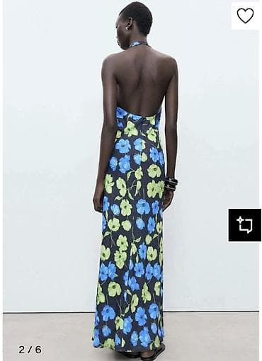 libas: MANGO XS Maksili halter don – çiçək naxışlı - Uzun siluetli, bədənə — 3