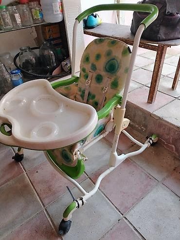 İkinci əl Uşaq yemək stolu və oturacağı

- Rəng: ağ-yaşıl