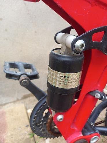 motorlu velik: Toba qatlana bilən dağ velosipedi - Rəng: qırmızı - Qatlanan — 4