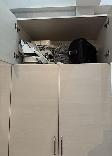 6 qapı, Bej, Digər material, Açılan, Düz dolab — 2