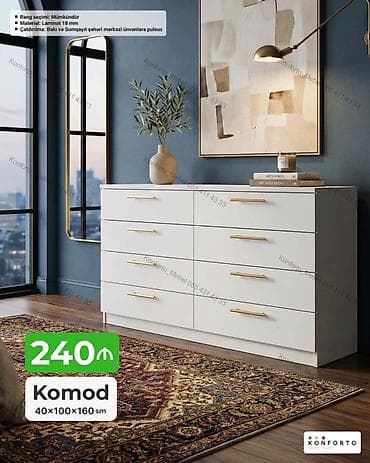 Komodlar: Komod – 40×100×160 sm - Material: 18 mm laminat - Rəng seçimi — 1