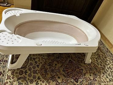 Uşaq üçün qatlanan vanna - Material: möhkəm plastik + yumşaq silikon — 1