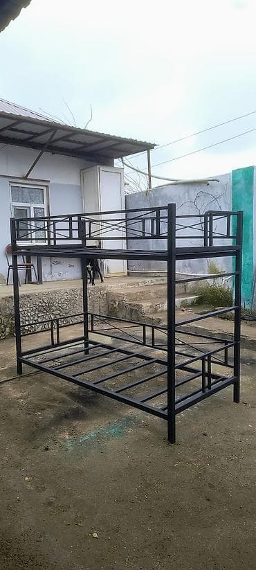 Oğlan və qız üçün, Çarpayı, Matrassız, Siyirməsiz, Dəmir