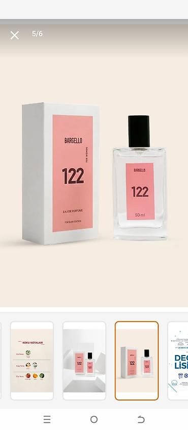 mimoza gulu: Bargello 122 Eau de Parfum – For Women, 50 ml Ətir profili: - Üst — 3