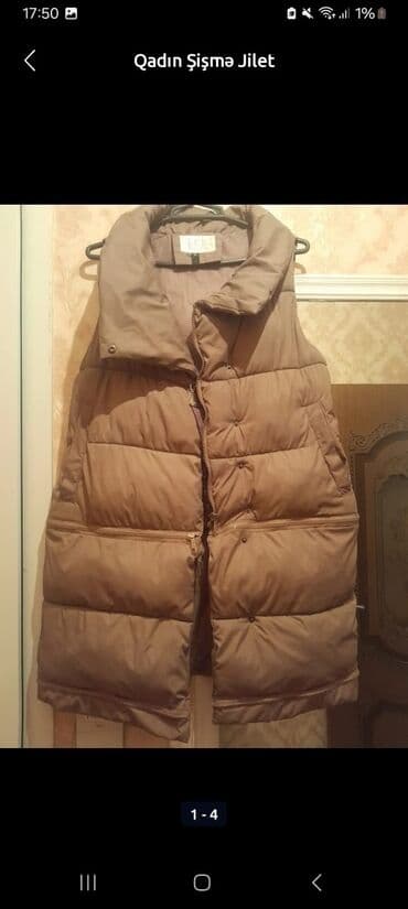 женские удлиненные жилетки: Jilet, M, rəng - Qəhvəyi — 1