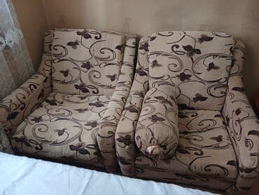 набор ножей: Mebel və məişət texnikası dəsti 1) Üçnəfərlik divan - Bej rəngli — 7