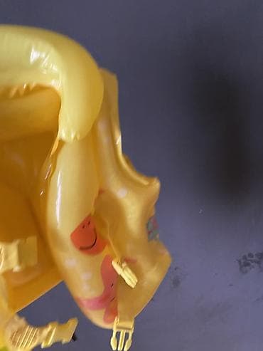 Uşaq üçün şişmə üzgüçülük jileti - Rəng: sarı, üzərində sevimli dəniz