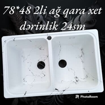 Unitazlar: Yeni Dairəvi Mətbəx çanağı, Şkafsız, Akril — 19