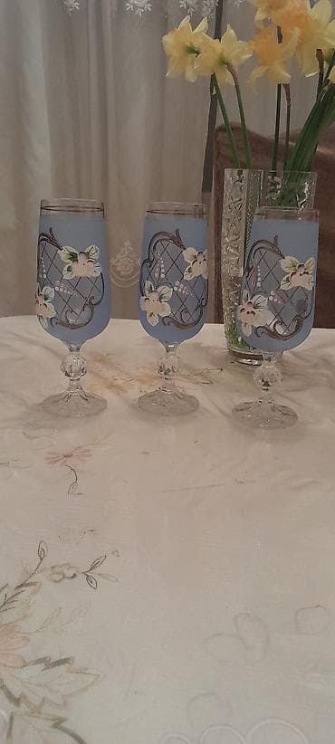 paltar aslan: Qədəhlər, rəng - Mavi, Şüşə — 1