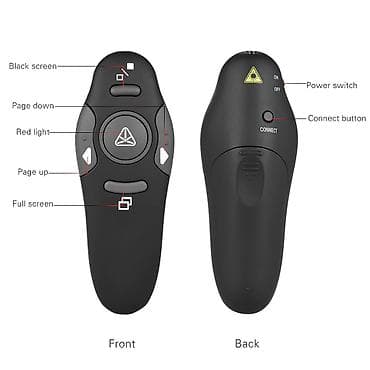 Simli USB qəbuledicili təqdimat pulti – lazer göstəricili