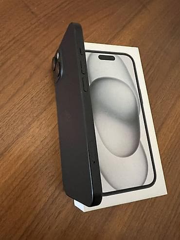 apple mac: IPhone 15, 128 GB, Qara, Face ID, Sənədlərlə — 6