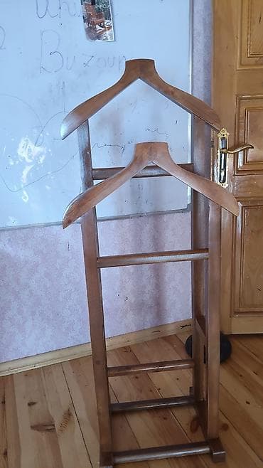 stol taxta: Taxta geyim asılqanı – valet stendi - Material: bərk ağac (taxta — 4
