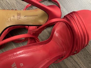 basanoşka 2019: Zara, Ölçü: 37, rəng - Qırmızı, Yeni — 6