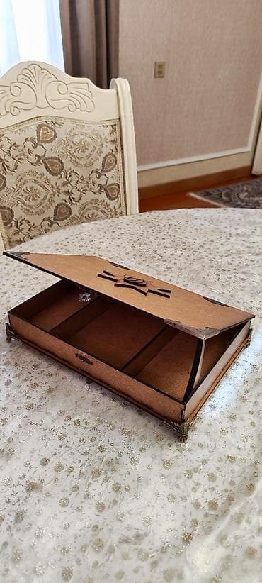 Сундуки: Taxta dekorativ qutu – kitab formasında - Material: MDF/taxta — 2