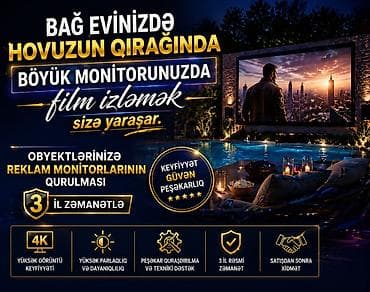 vaqon evi: Bağ evi və obyektlər üçün böyük ekran/LED reklam monitorlarının — 1