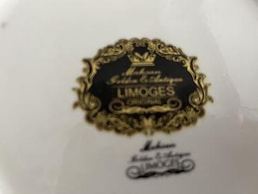 Məhsul: Limoges orijinal porselen şirniyyat/servis qabları (2 ədəd — 4