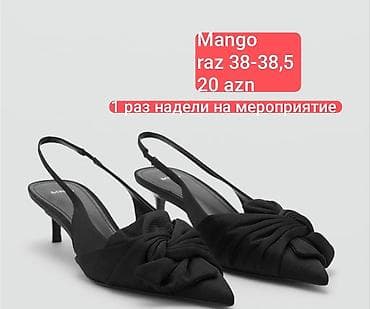 Tuflilər: Tuflilər, Ölçü: 38.5, rəng - Qara, İşlənmiş — 1