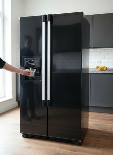 Meyvə və tərəvəz qurudan aparatlar: 2 qapılı Hotpoint Ariston Soyuducu Satılır, rəng - Qara, Dispenserli — 1