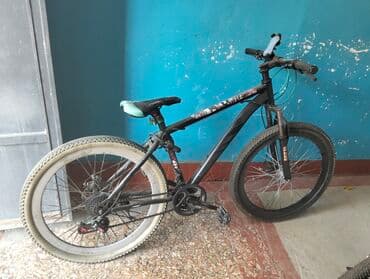 Dağ velosipedi – 26" - Çərçivə: yüngül alaşımlı, mat qara rəng