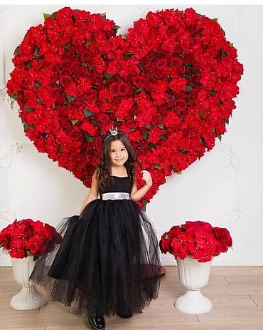 uşaq don: Uşaq üçün ziyafət/gecə geyimi – qara tül don - Model: uzun, çoxqatlı — 2