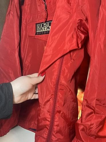 pencəy: Napapijri “Geographic” anorak-kurtka - Rəng: parlaq qırmızı, iç hissə — 5