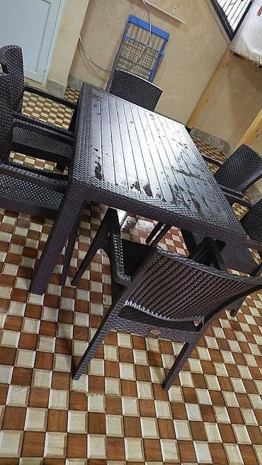 Balkon üçün, Yeni, Açılmayan, Kvadrat masa, 6 stul