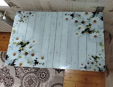 istolar: Mətbəx masası, İşlənmiş, Açılan, Şüşə, Dördbucaq masa — 3