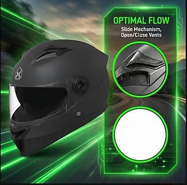 moto nomreleri: Kaska Endirimlə 35-azn Tam üzlü motosiklet dəbilqəsi mat qara Ünvan Q — 4