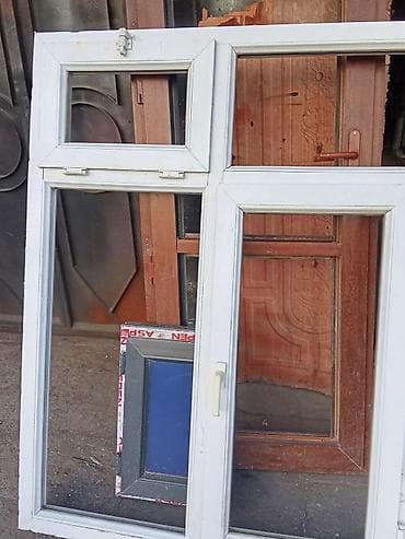 lalafo plastik qapi pencere: İşlənmiş İkiqat şüşə paketi Plastik pəncərə, Еni: 129 sm, Uzunluğu: 135 sm — 6