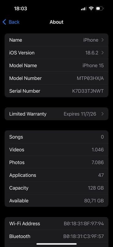 iphone qiymetleri: IPhone 15, 128 GB, Qara, Face ID — 3
