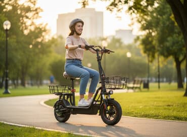 2 cı el elektrikli scooter: IScooter oturacaqlı elektrik skuter Xüsusiyyətlər: - Güclü elektrik — 1