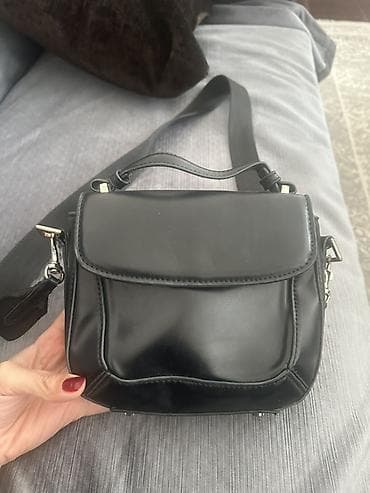 Другая женская одежда: Qara mini çiyin/çapraz çanta - Material: parlaq süni dəri - Rəng — 2