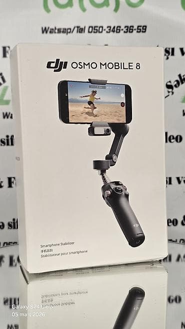 note 11 s: DJI Osmo Mobile 8 son madel smartfon üçün 3 oxlu stabilizator — 1