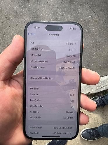 IPhone 16, 128 GB, Qara