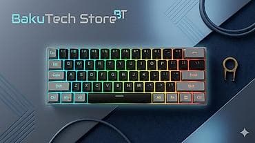 netbook baku: ⌨️ RGB Gaming Keyboard – Yeni 💻 Kompakt gaming klaviatura 🌈 RGB — 1